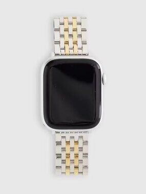 NWT Quince Apple Watch Band Stainless Steel Silver Gold Bracelet 44-49mm